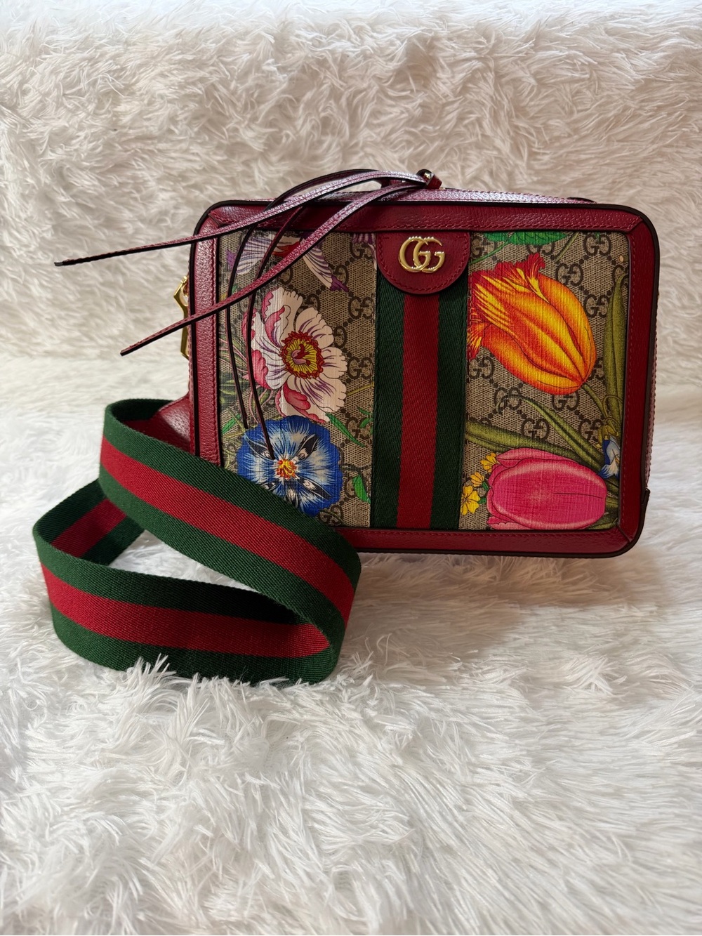 ❤️💕Gucci GG Ophidia Supreme Floral Shoulder/Handle/Crossbody bag.
